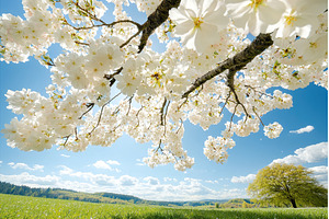 Springtime blossoms cherry trees in, a Nature Photo by Lermont51