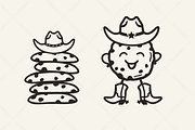 Cowboy Cookie SVG Clipart | Western, a Graphic by TanchaArt (Thumbnail 2 of 10)