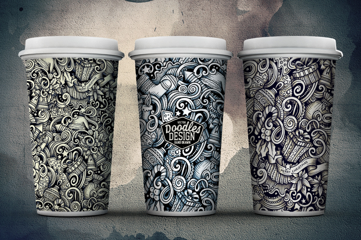 New Year Graphic Doodle Patterns, a Pattern Graphic by BALABOLKA (Photo 6 of 6)