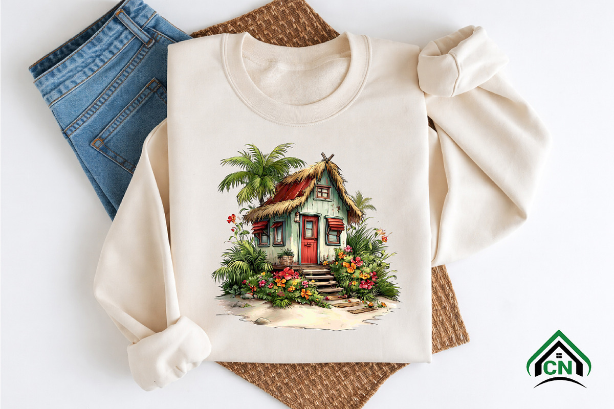 Whimsical Summer Beach Hut Clipart, an Illustration by Craft Nest (Photo 7 of 12)