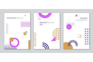 Memphis abstract geometric pattern, a Decorative Illustration by Vector Tradition