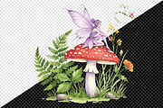 Watercolor Magical Garden Purple Png, an Illustration by Creative Art (Thumbnail 2 of 7)