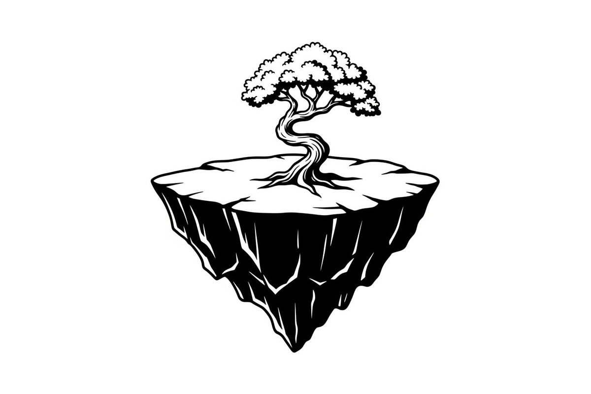 50 Floating Island Bonsai Vector Bun, an Illustration by Designs_River (Photo 40 of 51)
