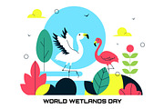 10 World Wetlands Day Illustration, an Animal Illustration by denayunebgt (Thumbnail 4 of 4)