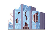 Broken ruined house buildings set, an Object Illustration by Good Studio (Thumbnail 6 of 14)
