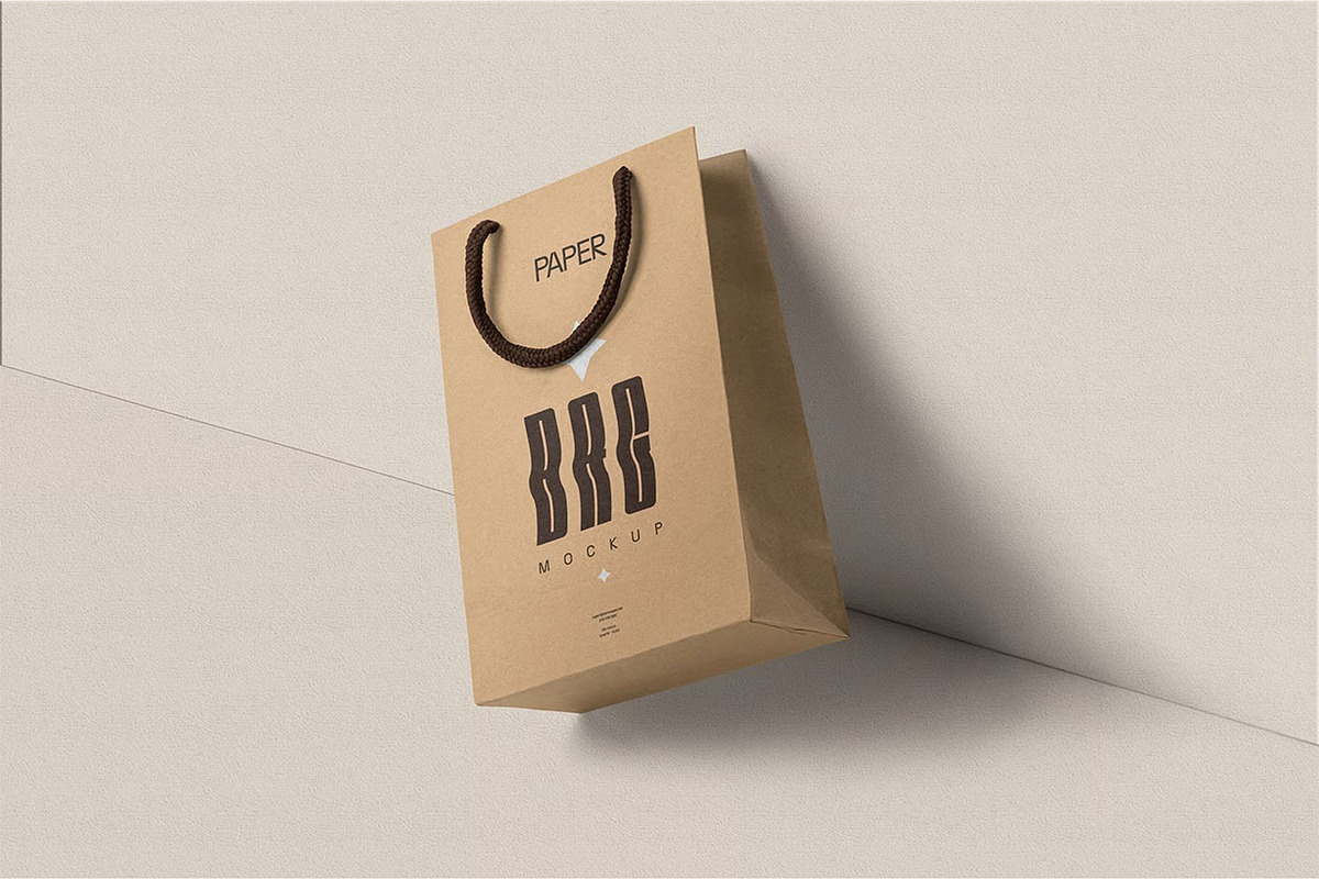 Paper Bag MockUp, a Packaging Mockup by megostudi0 (Photo 3 of 7)