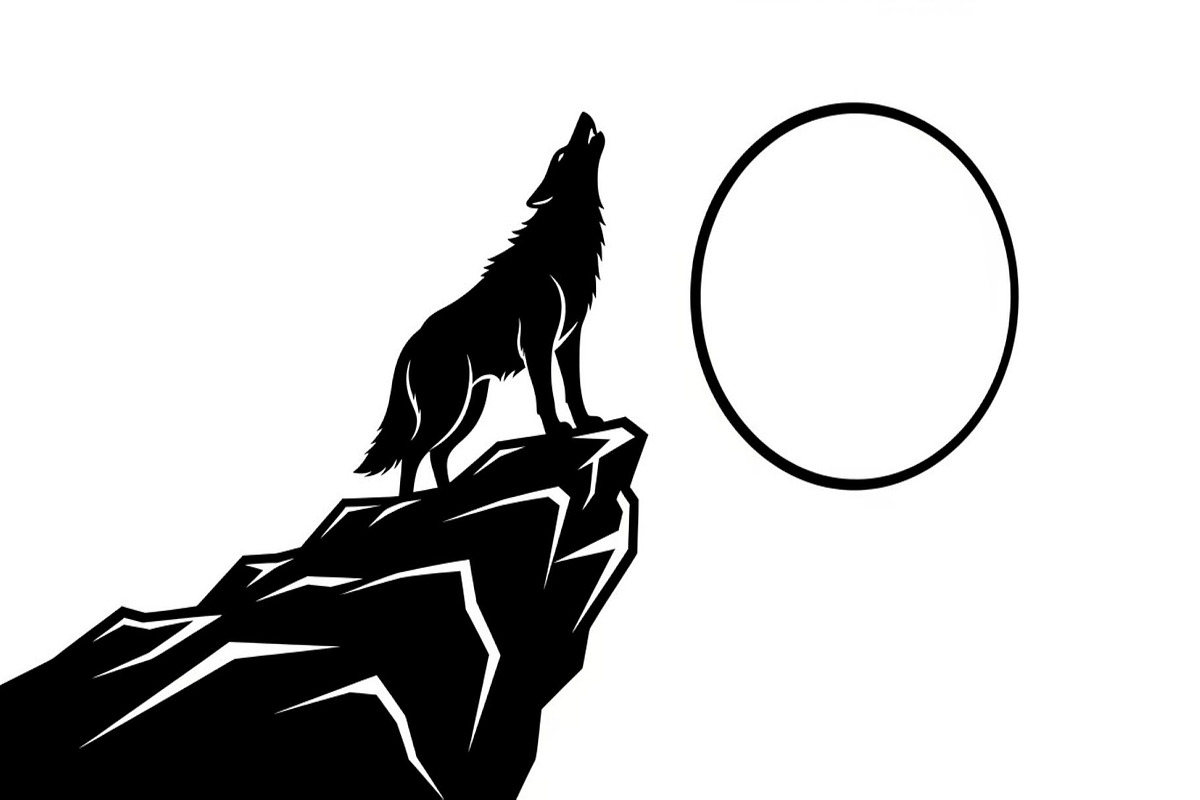 40 Wolf Moon Silhouette Vector Bundl, an Illustration by Amazin_art (Photo 30 of 41)