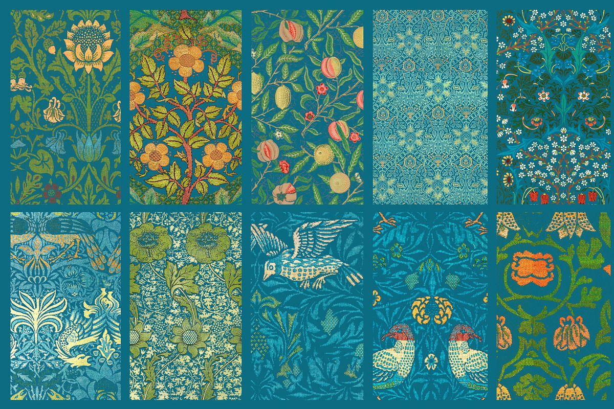William Morris Seamless Patterns 4, a Pattern Graphic by ARTOZEN DIGITAL (Photo 8 of 10)