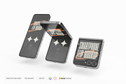 Smartphone Galaxy Z Flip Mockup V1, an Android Mockup by DSNA Mockup (Thumbnail 2 of 6)