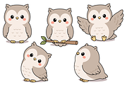 Baby Owl Character Set Collection, an Animal Illustration by Artpon Illustration (Thumbnail 3 of 3)