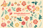 Retro Christmas Joy Assets, a Decorative Illustration by Papatongartist (Thumbnail 5 of 9)