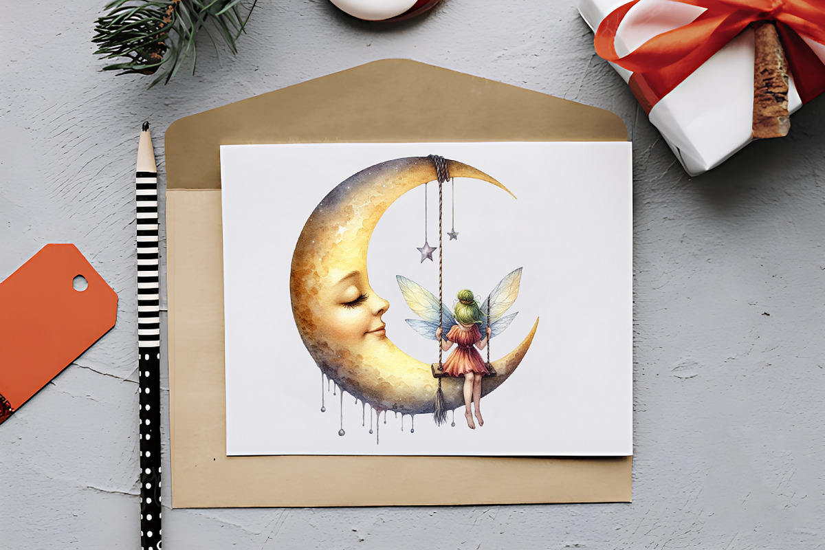 Fairy Moon Clipart, an Illustration by RobertsArt (Photo 7 of 7)