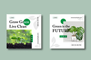 Botanical Green Plant Social Media, a Social Media Template by MightyDesign (Thumbnail 3 of 8)