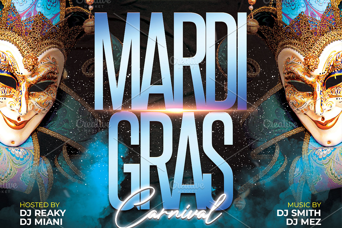 Mardi Gras Flyer, a Flyer Template by Stock_Design (Photo 2 of 2)