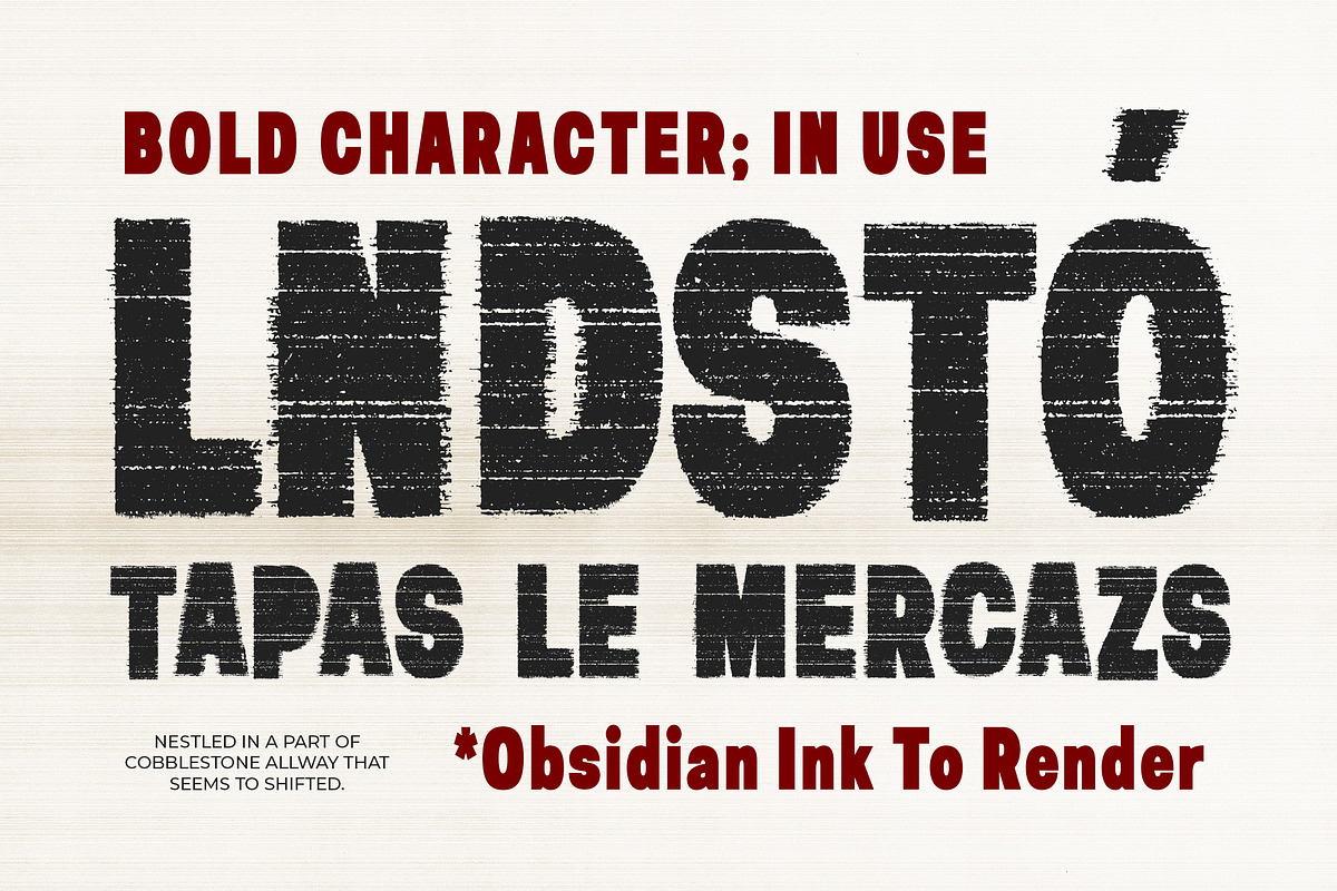 Overush - Distressed Bad Print Sans, a Sans Serif Font by Typia Nesia (Photo 2 of 14)