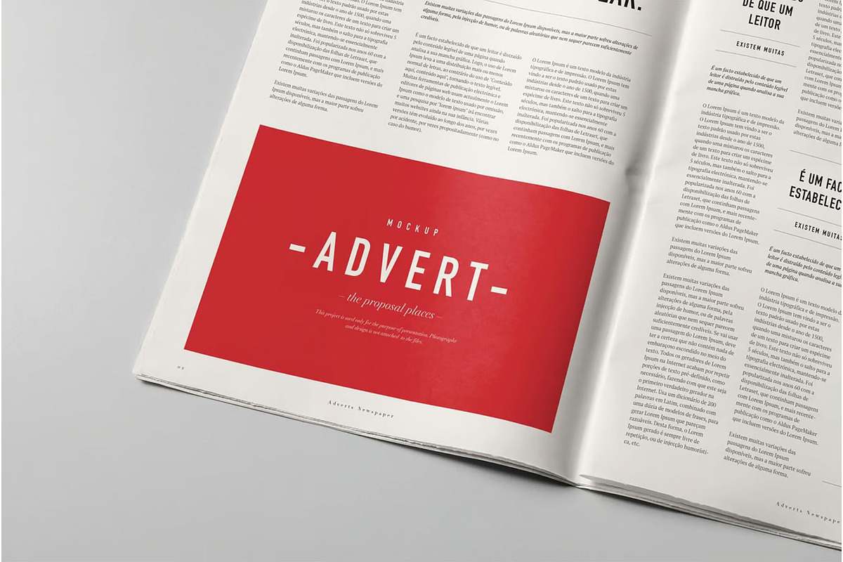 Newspaper Adverts Mock-up, an Advertising Mockup by zippypixelstudio (Photo 5 of 9)