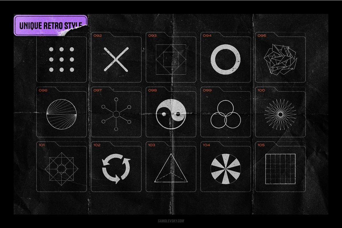150 Geometric Distressed Shapes, an Object Graphic by Samolevsky (Photo 12 of 18)
