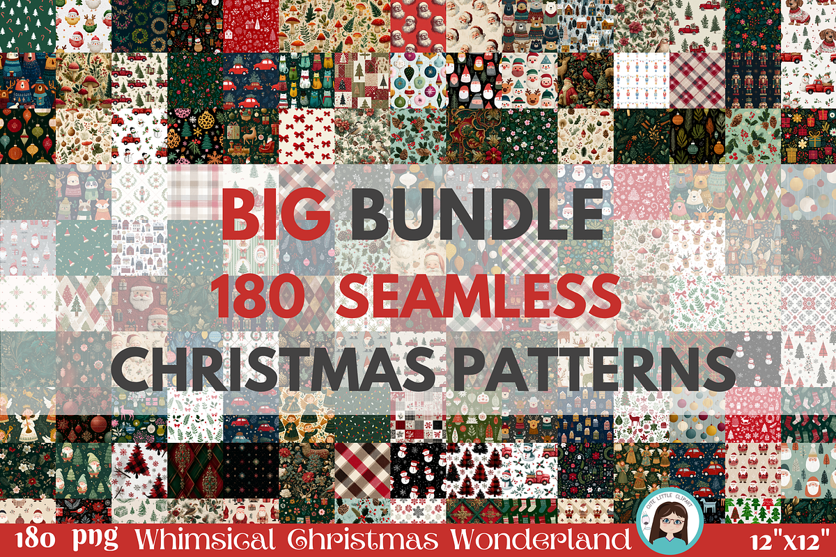 Whimsical Christmas Patterns, a Graphic by Cute Little Workshop (Photo 1 of 5)