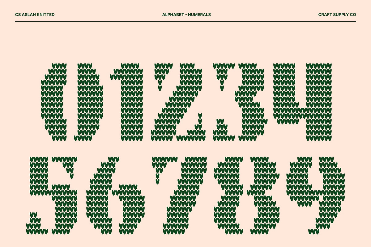 CS Aslan Knitted, a Sans Serif Font by Craft Supply Co. (Photo 4 of 8)