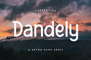 Dandely - Retro Sans Serif, a Sans Serif Font by Typefactoryco (Thumbnail 1 of 9)