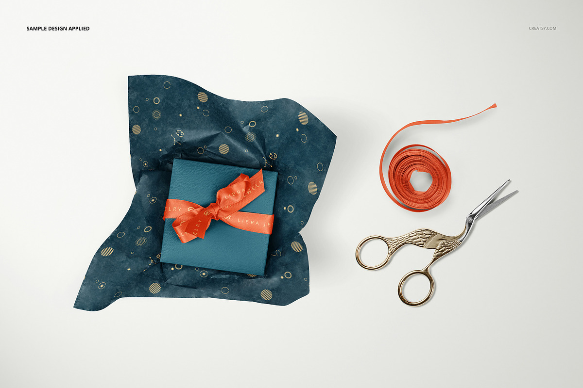Jewelry Wrapping Tissue Paper Mockup, a Pens & Pencil Mockup by creatsy5 (Photo 10 of 14)