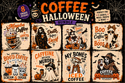 Coffee Halloween Tshirt Png Bundle, a Seasonal Illustration by Daisy Design (Thumbnail 1 of 9)