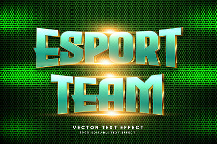 Esport Team Vector 3d Text Effect