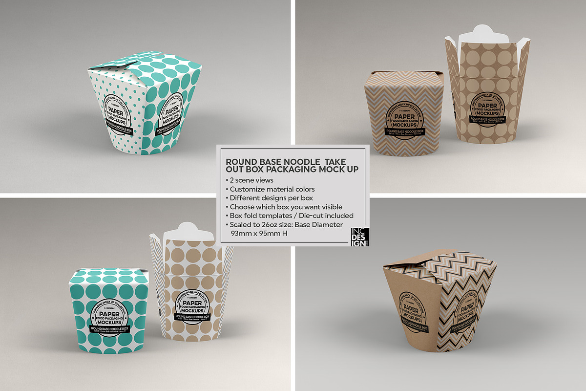 VOL.4: Food Box Packaging Mockups, a Packaging Mockup by INCDesign (Photo 4 of 21)