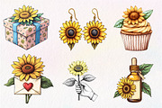 Sunflower Mothers Day Clipart Bundle, an Illustration by CreationArt (Thumbnail 5 of 5)