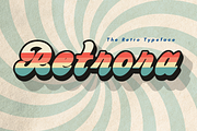 Retrora | Vintage Retro Font, a Font by BAMBIN (Thumbnail 1 of 8)