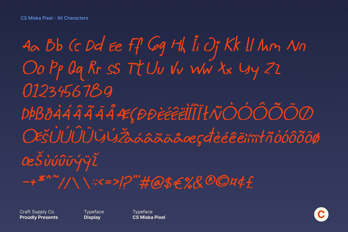 CS Miska Pixel, a Handwritten Font by Craft Supply Co. (Photo 8 of 8)