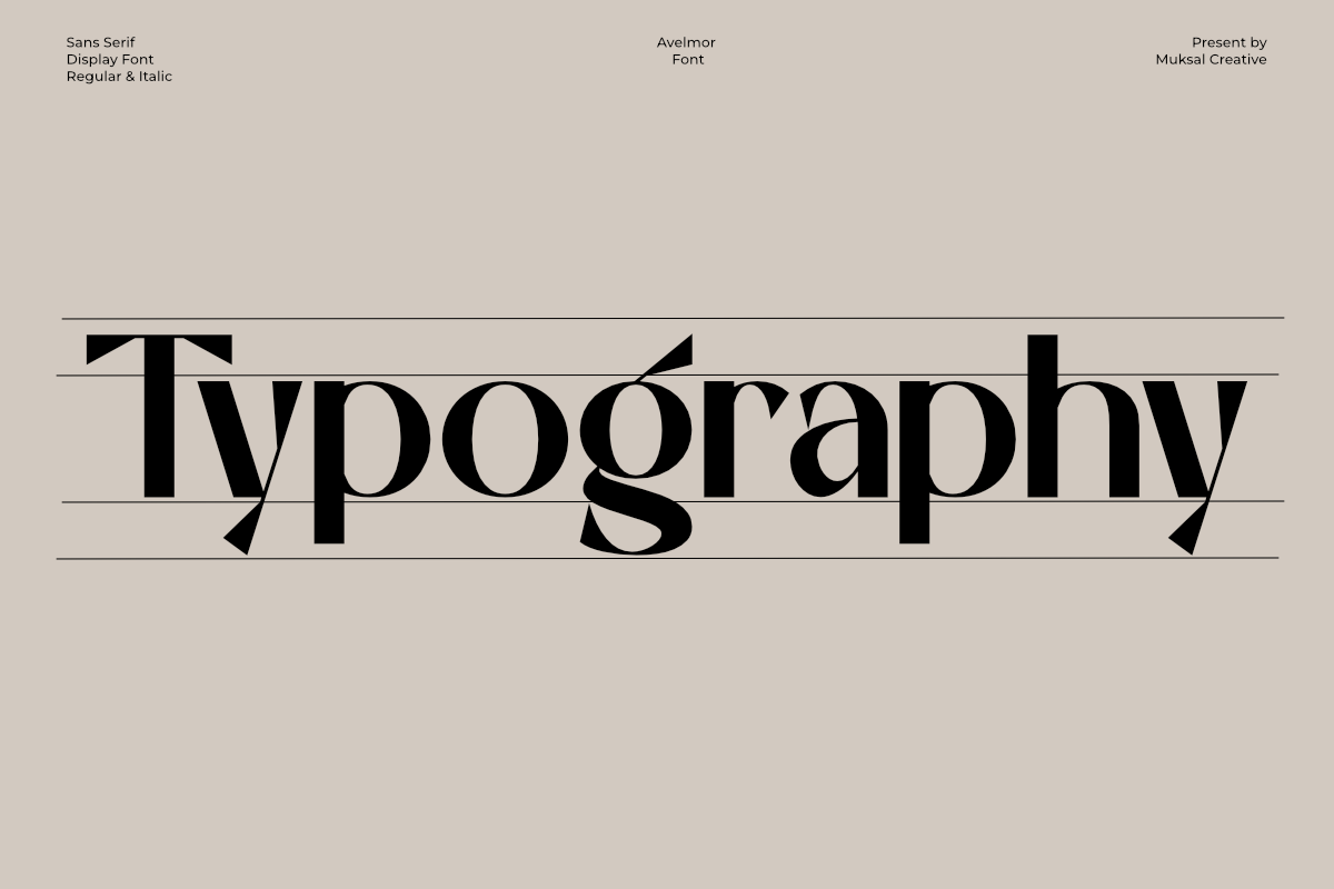 Avelmor Hybrid Sans-Serif Typefce, a Sans Serif Font by Muksal Creative (Photo 5 of 10)