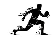 Rugby Player Silhouette Pack, an Illustration by Amazin_art (Thumbnail 7 of 31)