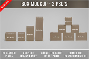 Paper Boxes Mockup PSD