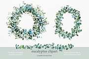 Eucalyptus wreath and branch clipart, an Illustration by michLg designs (Thumbnail 1 of 3)