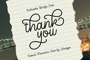 Nebraska Bridge - Monoline Cursive, a Script Font by Airotype (Thumbnail 13 of 13)