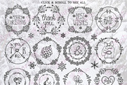 Winter frames ,wreath , snowlakes, a Decorative Illustration by Tatianakost49 (Thumbnail 2 of 2)
