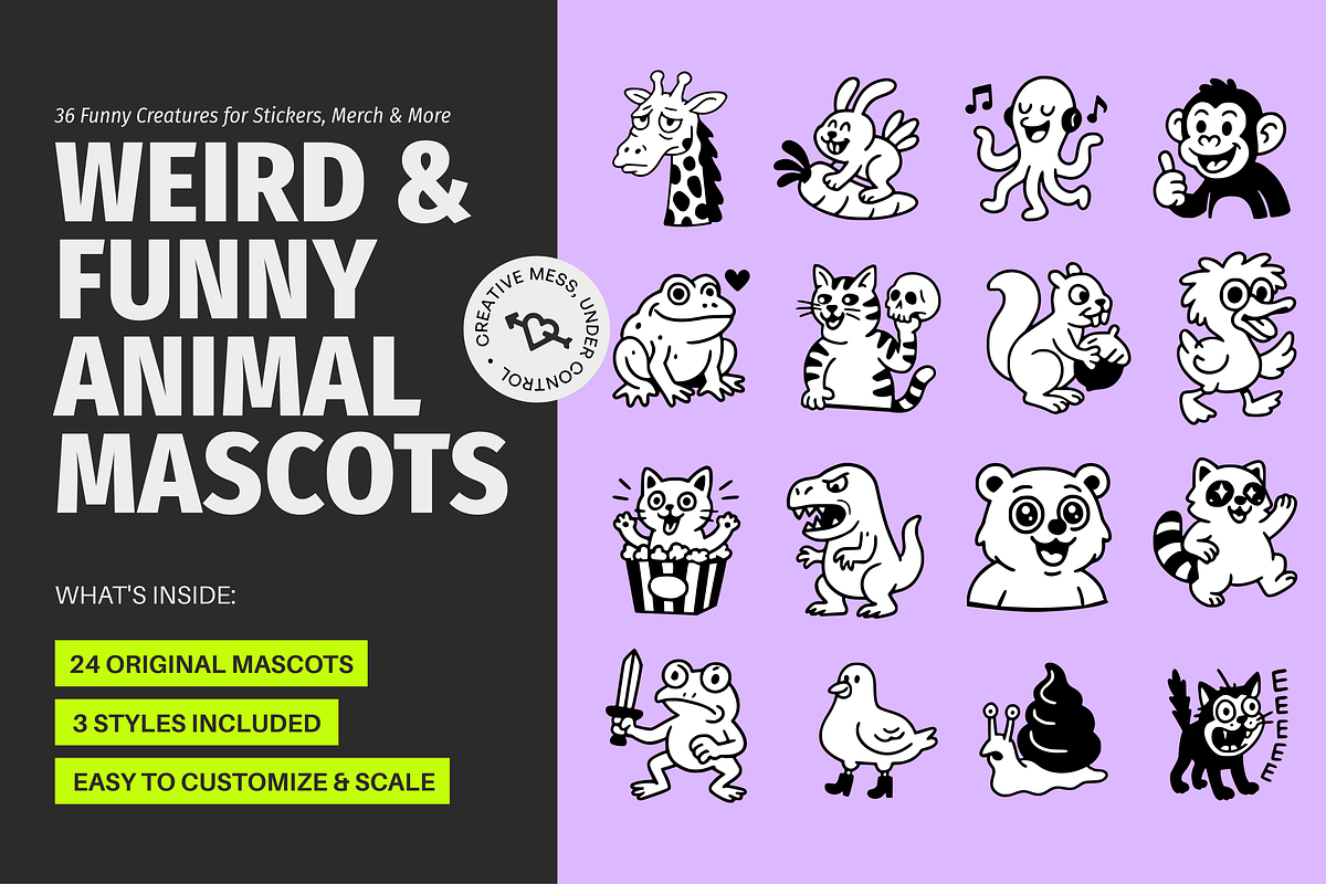 Playful Pals – Cute Animal Vector Se, an Object Graphic by Orbit Studio Shop (Photo 1 of 14)