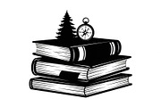 Vintage Book Stack Adventure Bundle, an Illustration by Designs_River (Thumbnail 4 of 31)