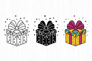 Gift Box Vector Trio Pack, an Object Graphic by Artonix (Thumbnail 2 of 3)