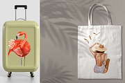 Beach summer watercolor clipart, a Seasonal Illustration by Artcard Watercolor (Thumbnail 13 of 14)