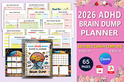 2026 ADHD Brain Dump Planner, a Print Template by Designmela01 (Thumbnail 1 of 7)