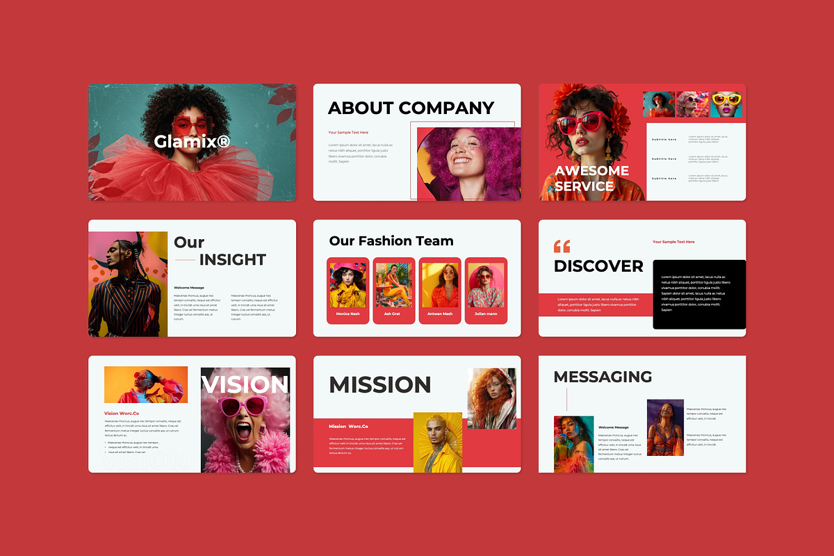 Fashion Glamix PowerPoint Template, a Presentation Template by Premast (Photo 3 of 4)