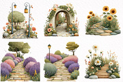 Whimsical Summer Pathway Clipart, an Illustration by DreamArtGraphic (Thumbnail 3 of 8)