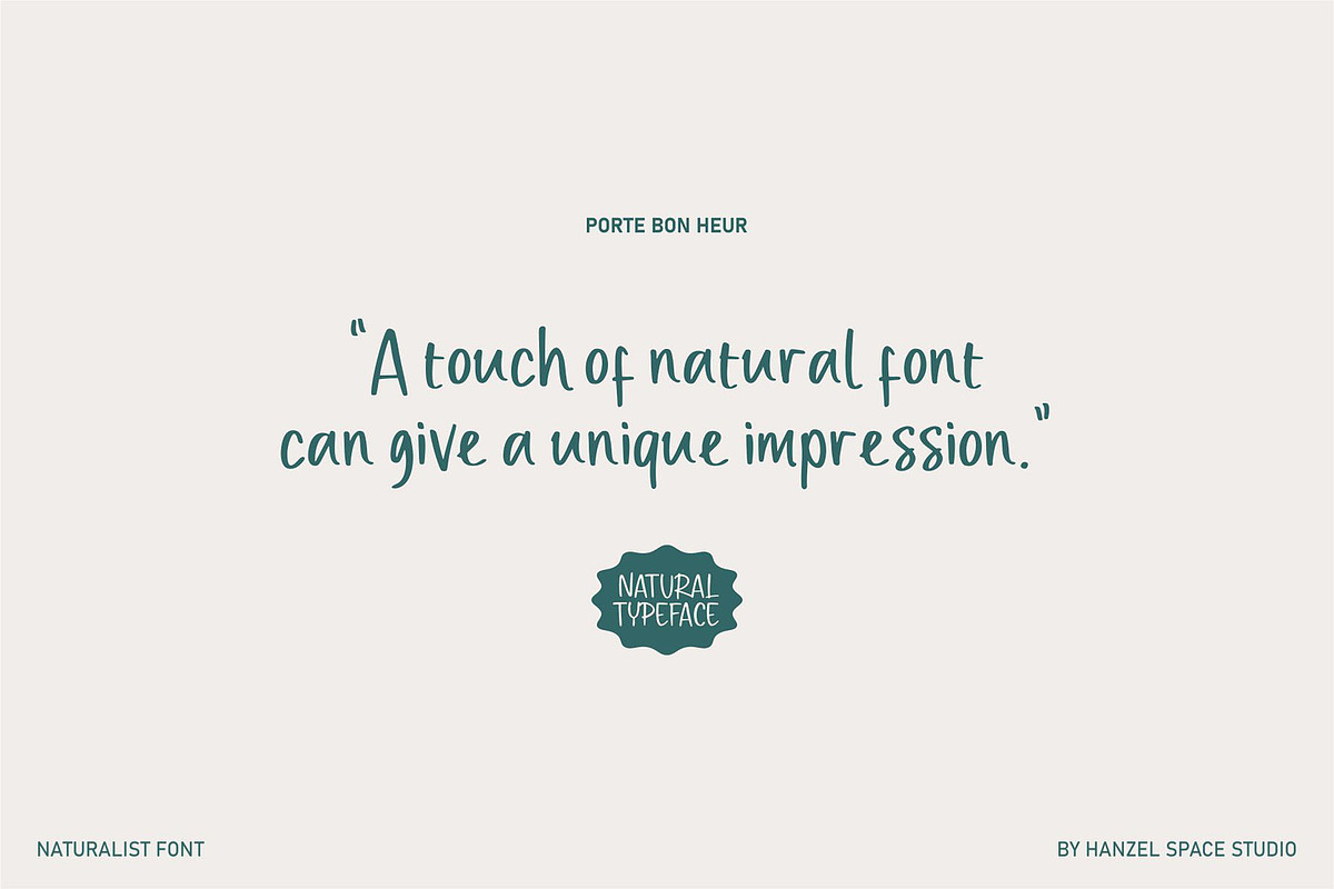 Porte Bon Heur - A Handwritten Font, a Handwritten Font by HanzelSpace Studio (Photo 5 of 9)