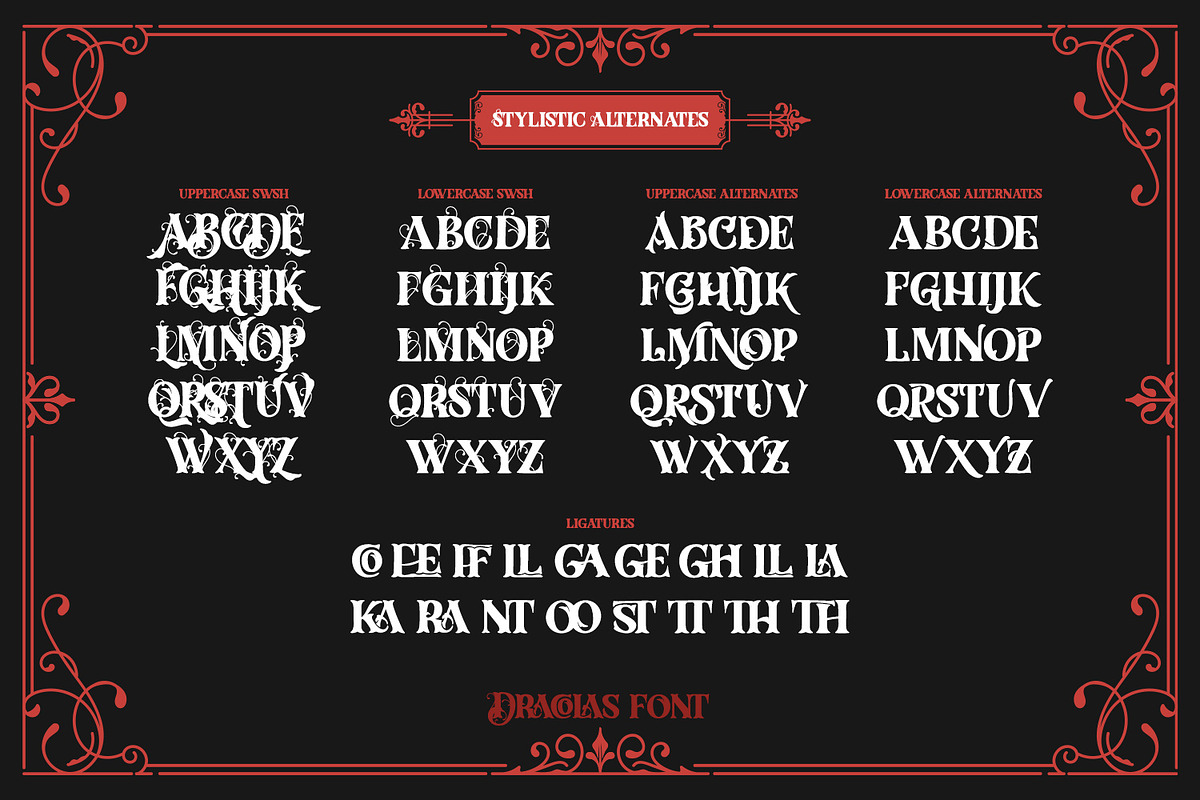 Dracolas, a Script Font by Vintage Division (Photo 10 of 10)
