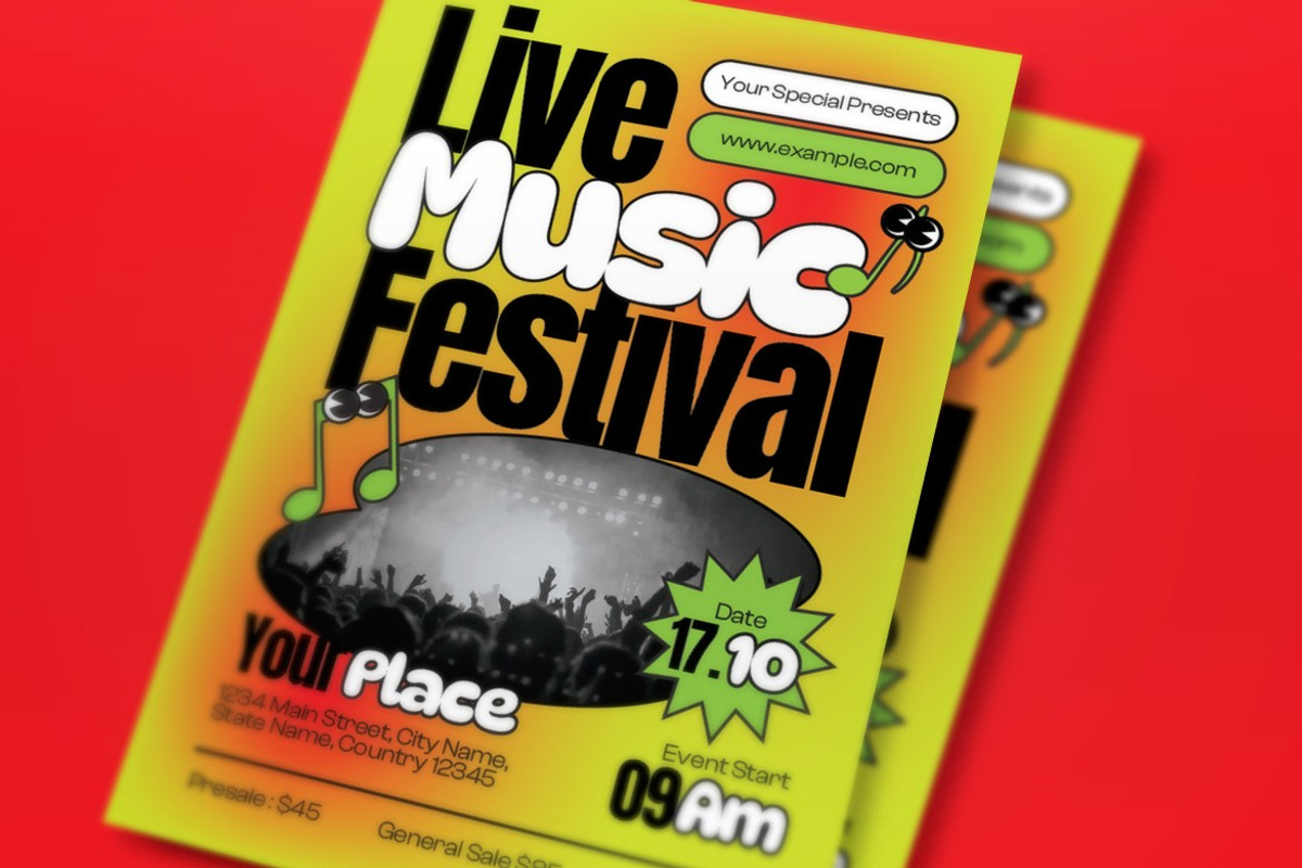 Live Music Festival Flyer preview 2