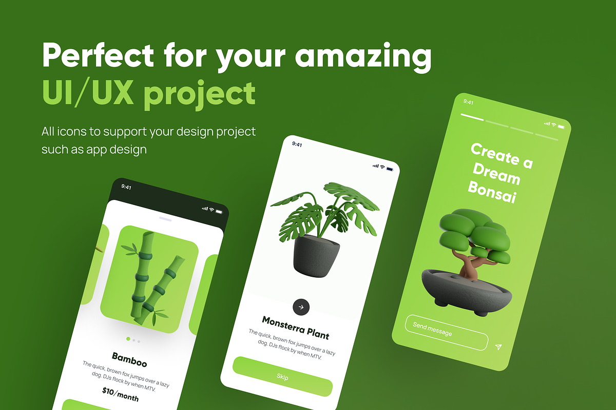 Treeby - Tree & Plant 3D Icon Set, an Object 3D Model by Illustraly Design (Photo 5 of 8)
