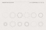 Vintage Sunburst Rays Collection, a Decorative Illustration by TheMountBirdStudio (Thumbnail 4 of 5)