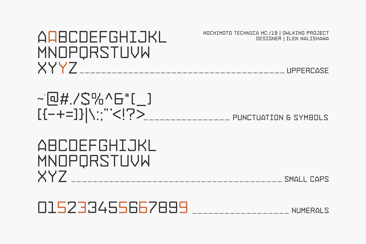 Nochimoto Technica MC19, a Sans Serif Font by OWL KING (Photo 2 of 9)